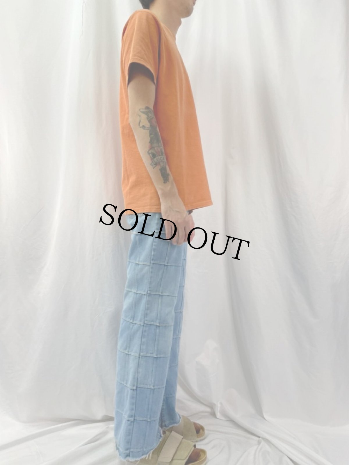 画像3: 90's HiGEAR パッチワークデニムフレアパンツ XL (3)