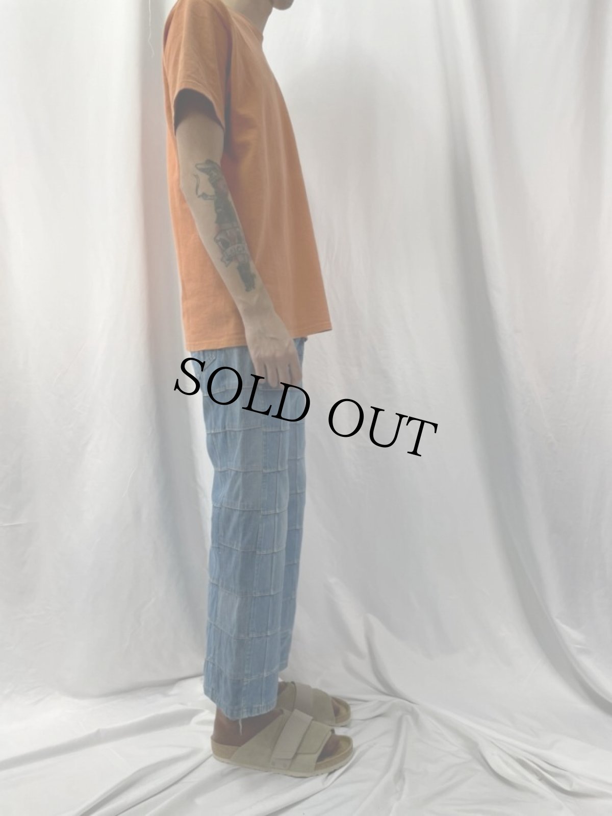 画像3: 80's Match Factory JCPenney パッチワークデニムフレアパンツ 12R (3)