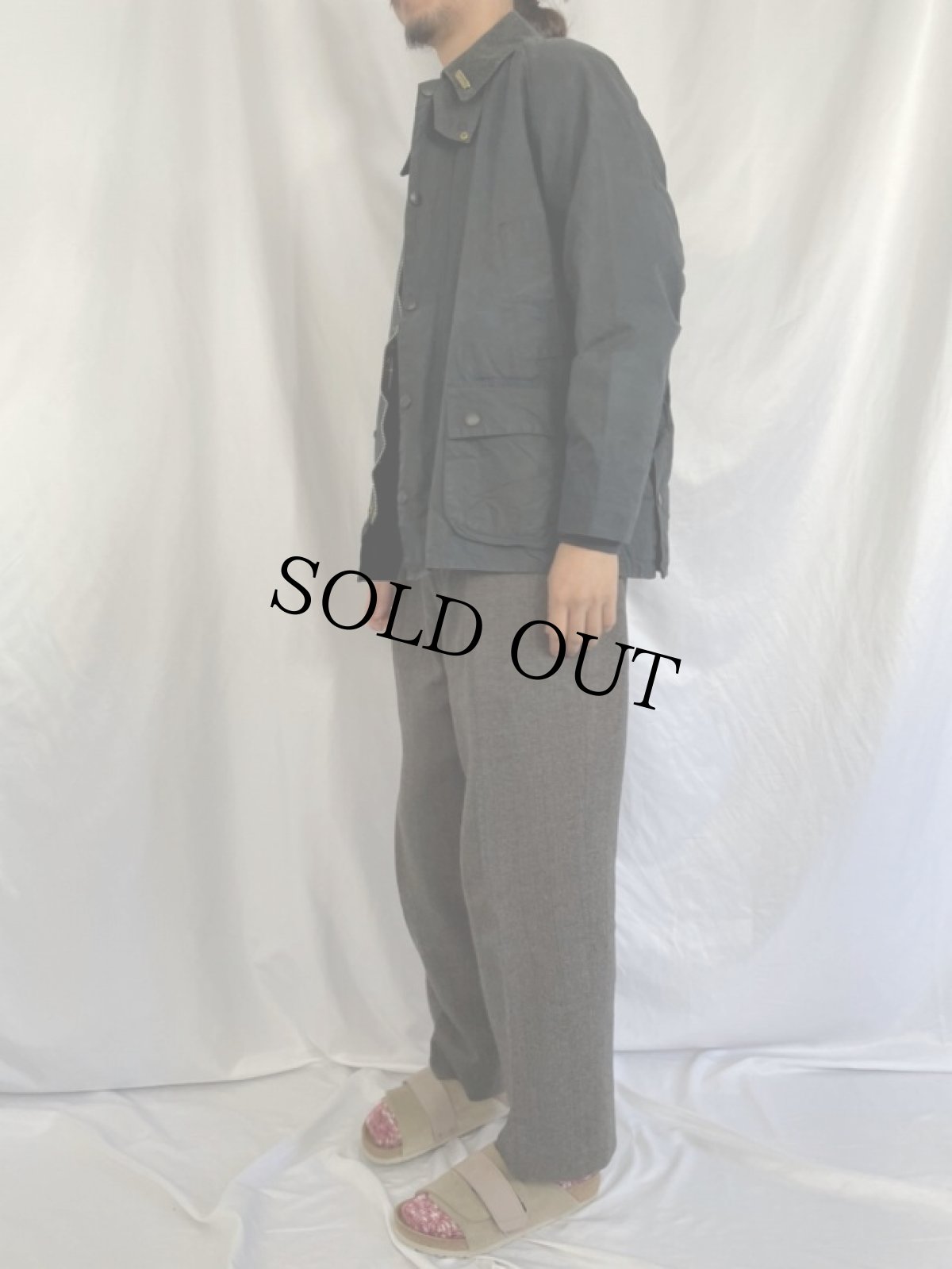 画像3: 90's Barbour ENGLAND製 "BEDALE" 3ワラント 濃紺 (3)