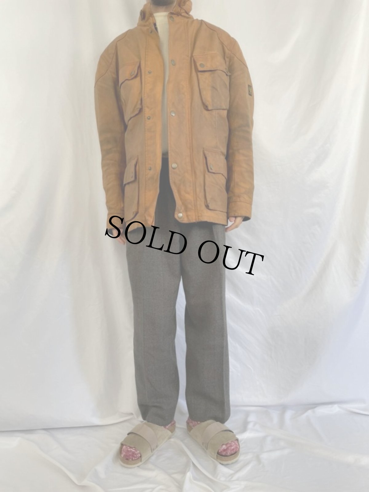 画像2: Belstaff ITALY製 "TRIALMASTER" プロテクター入り オイルドジャケット XXL (2)