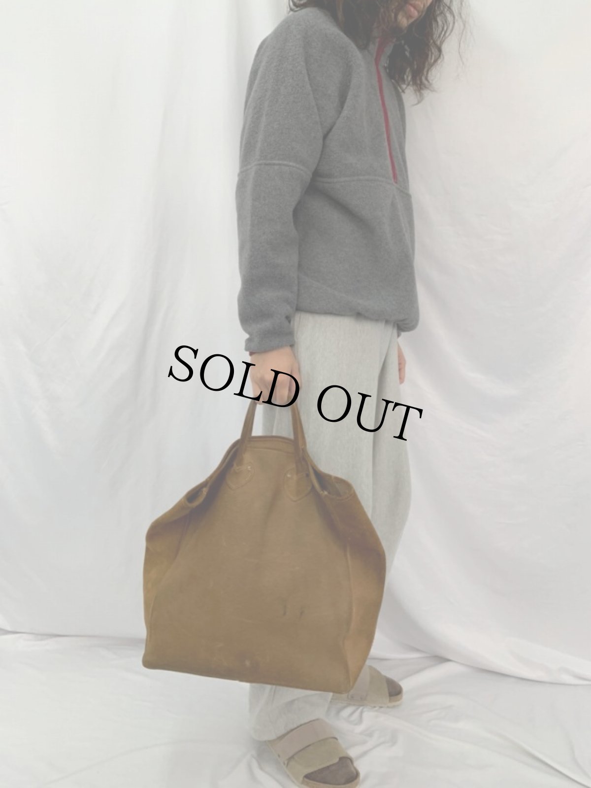 画像2: VINTAGE スエードレザーバッグ (2)