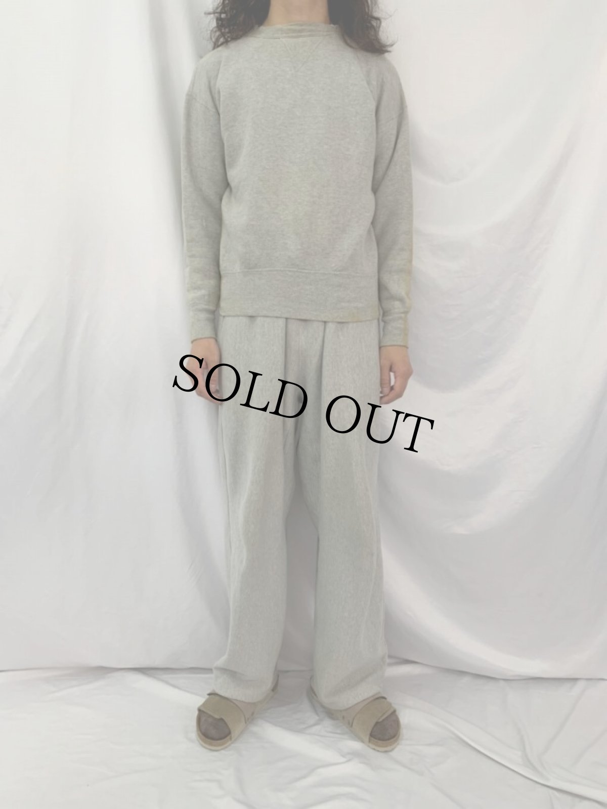 画像2: 50〜60's 前V 無地スウェット (2)