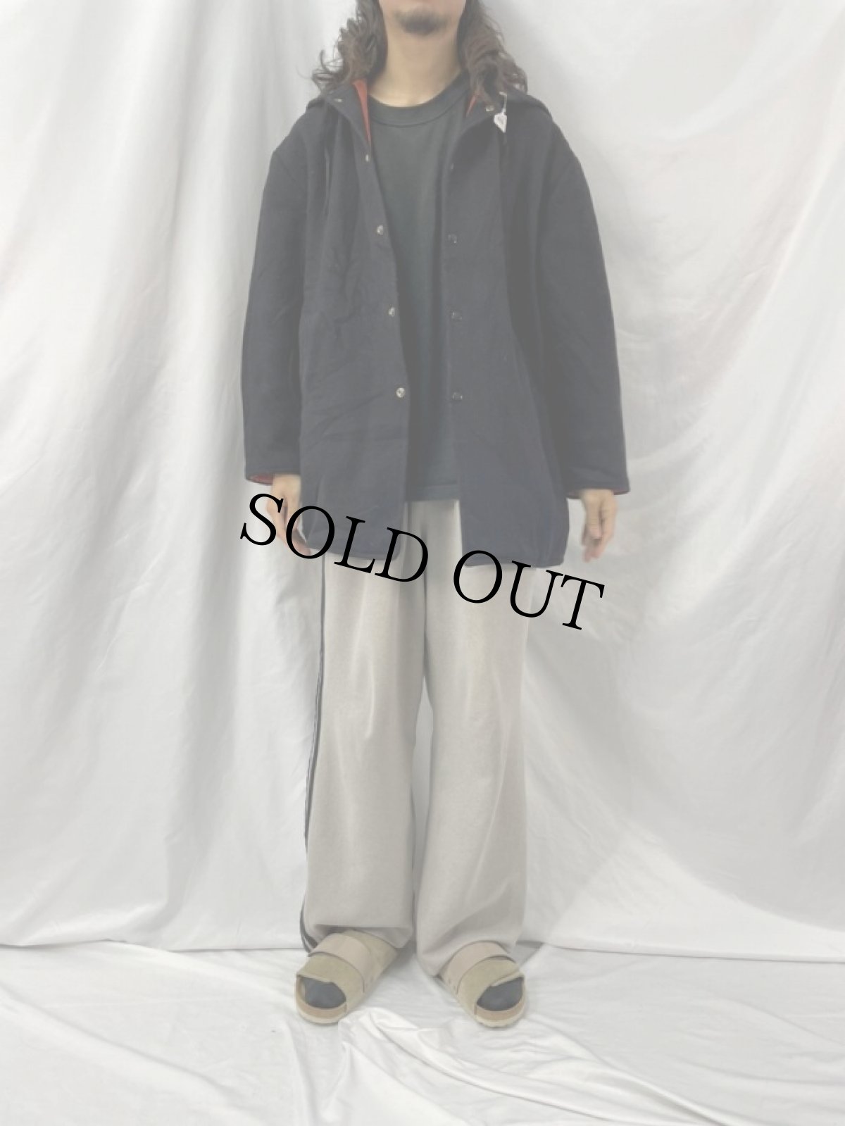 画像3: 50's ALDEN "RUTGERS" ラビットフード ウールベンチジャケット L (3)