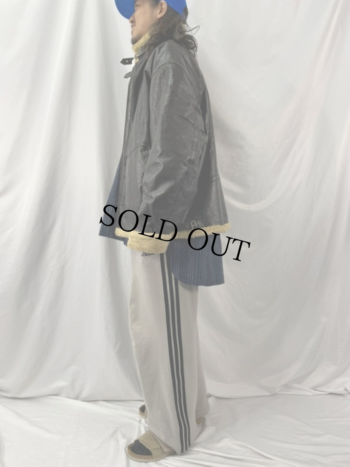 画像3: 90's WILSONS LEATHER B-3タイプ  ボア レザージャケット XL (3)