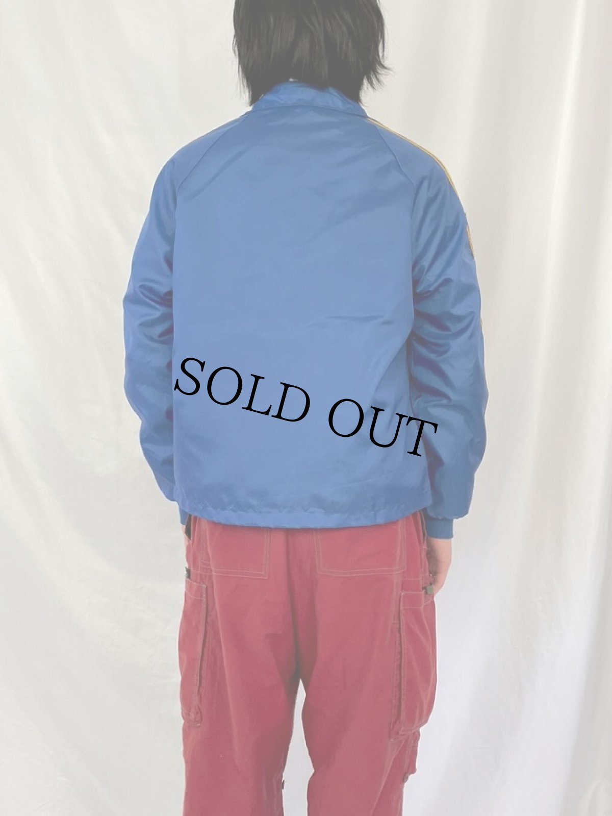 画像4: 70's Swingster "MICHELIN" ワッペン&バッチ付き ナイロンレーシングジャケット M (4)