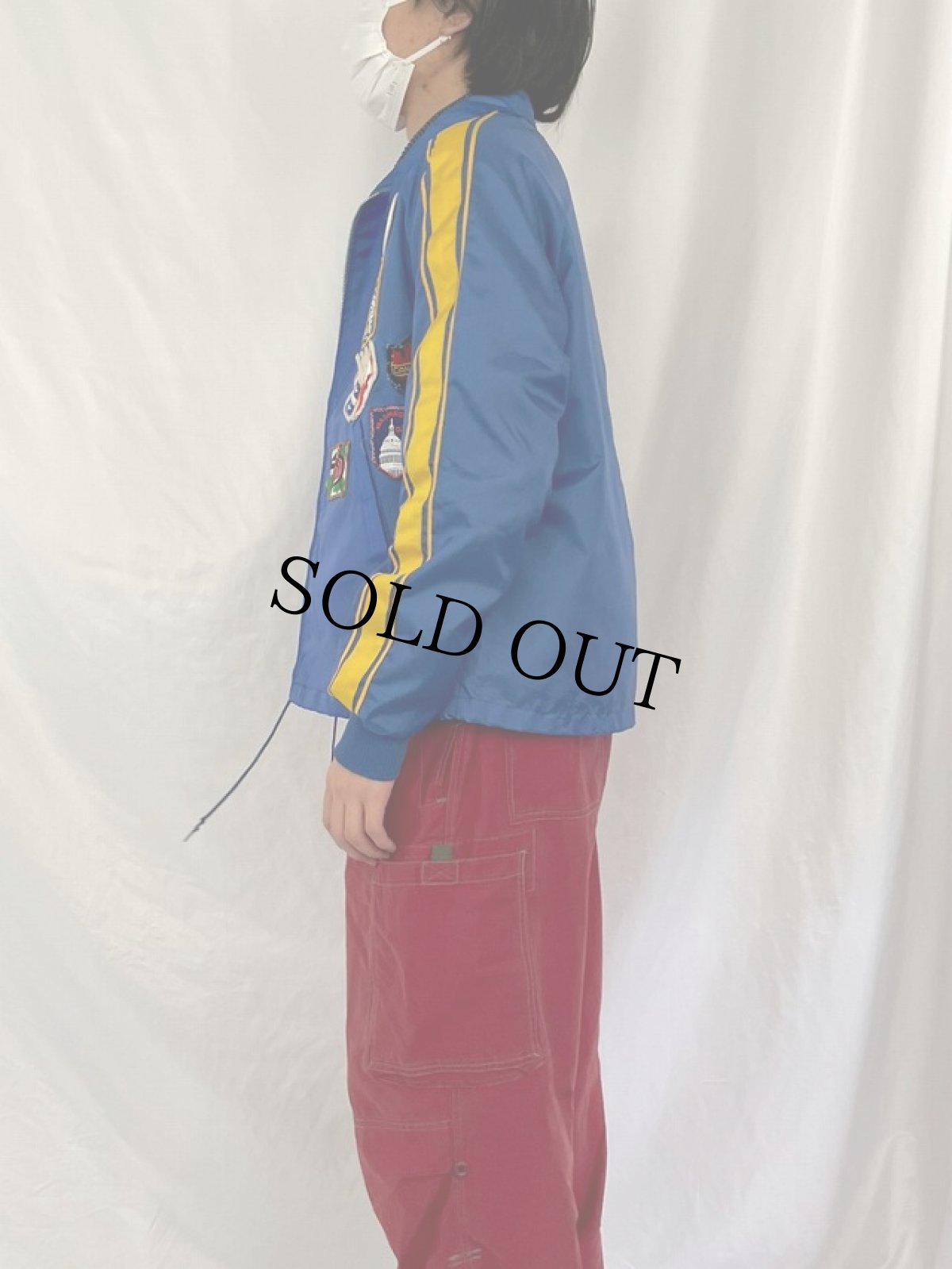 画像3: 70's Swingster "MICHELIN" ワッペン&バッチ付き ナイロンレーシングジャケット M (3)