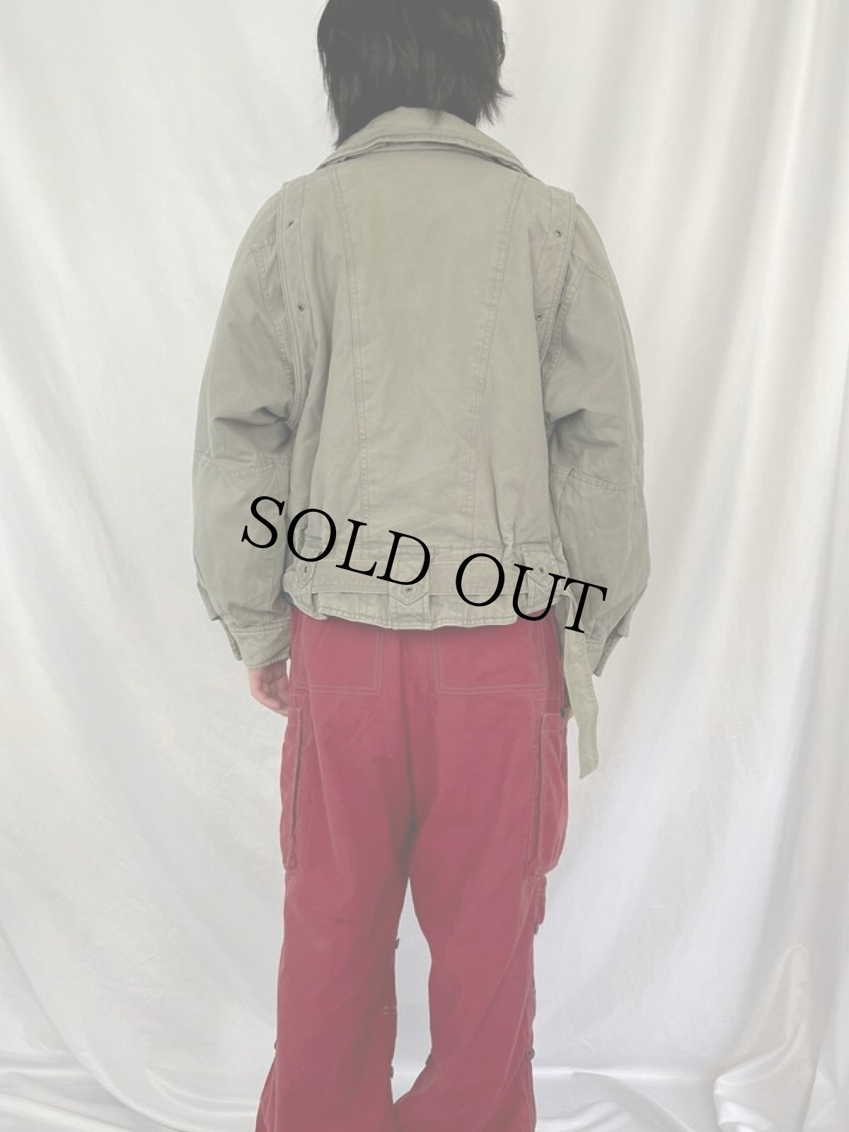 画像4: HARD WEAR 中綿入り デザインダブルライダースジャケット M (4)