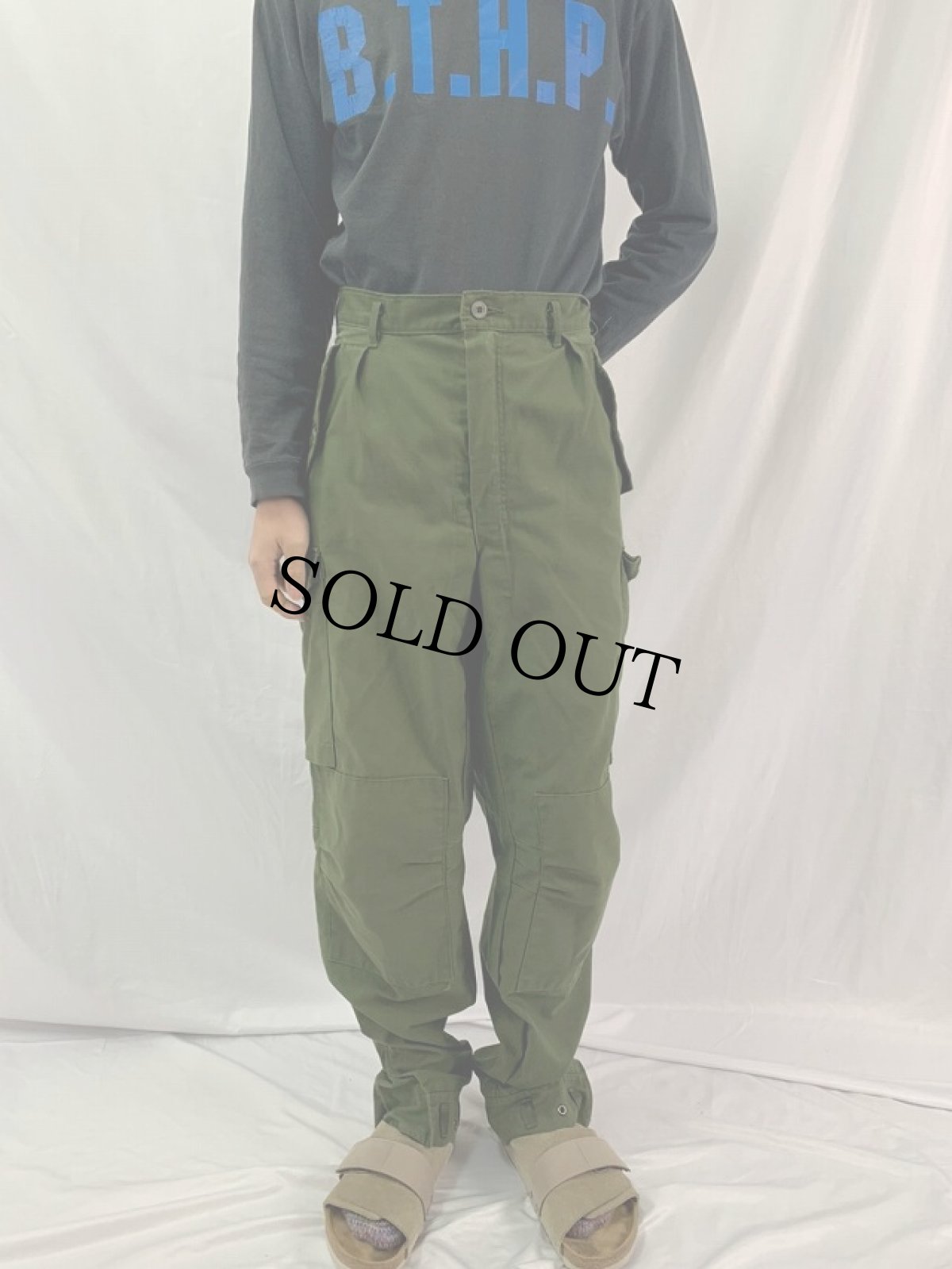 画像2: 80's スウェーデン軍 M-59 後期型 コンバットパンツ W35 (2)