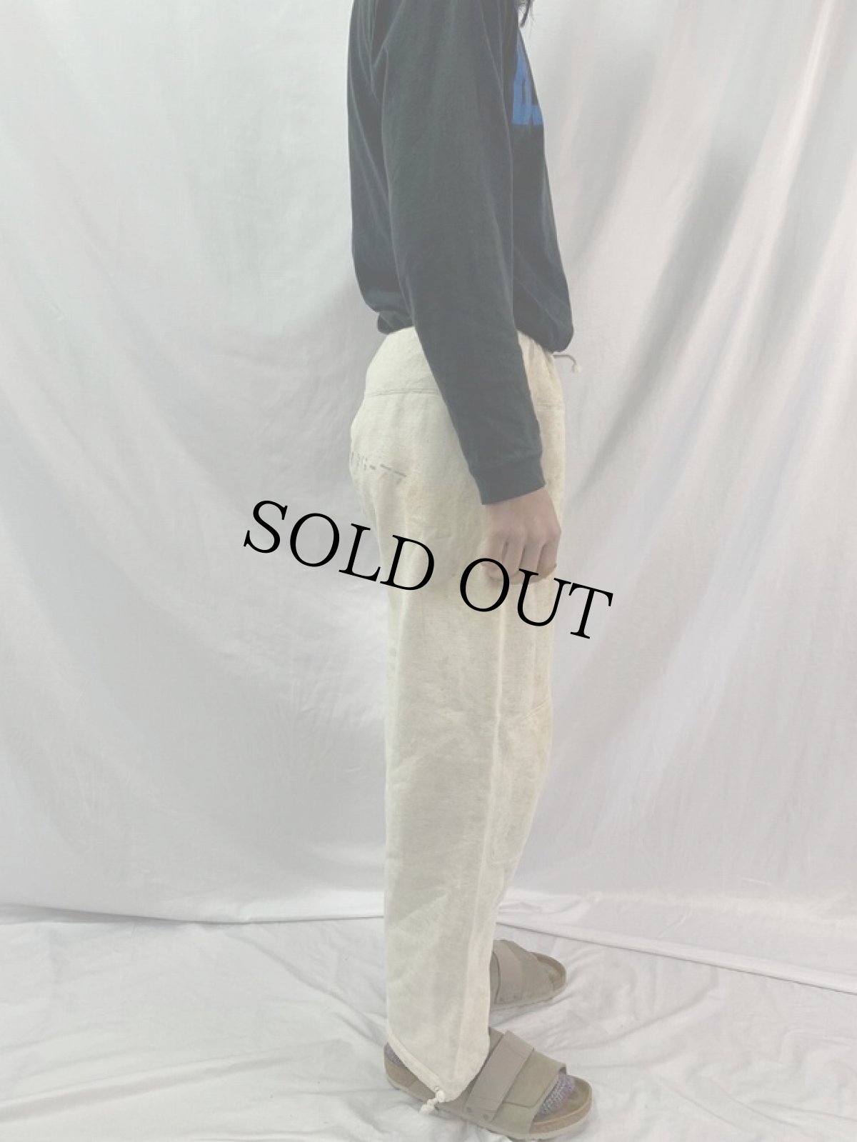 画像3: 40's U.S.NAVY ステンシル入り ダブルニースウェットパンツ M (3)