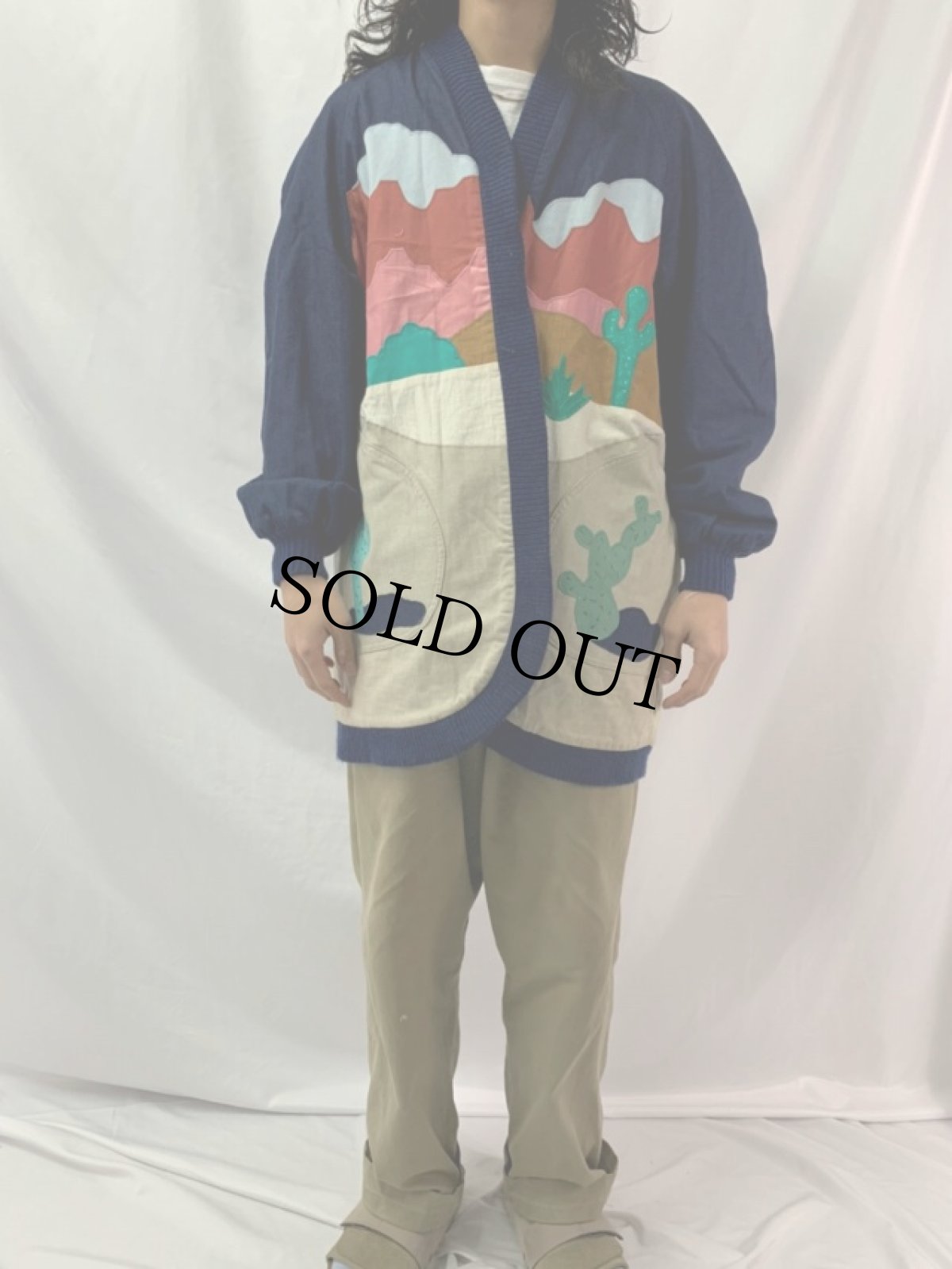 画像3: サボテン柄 パッチワークデザイン リバーシブルジャケット (3)