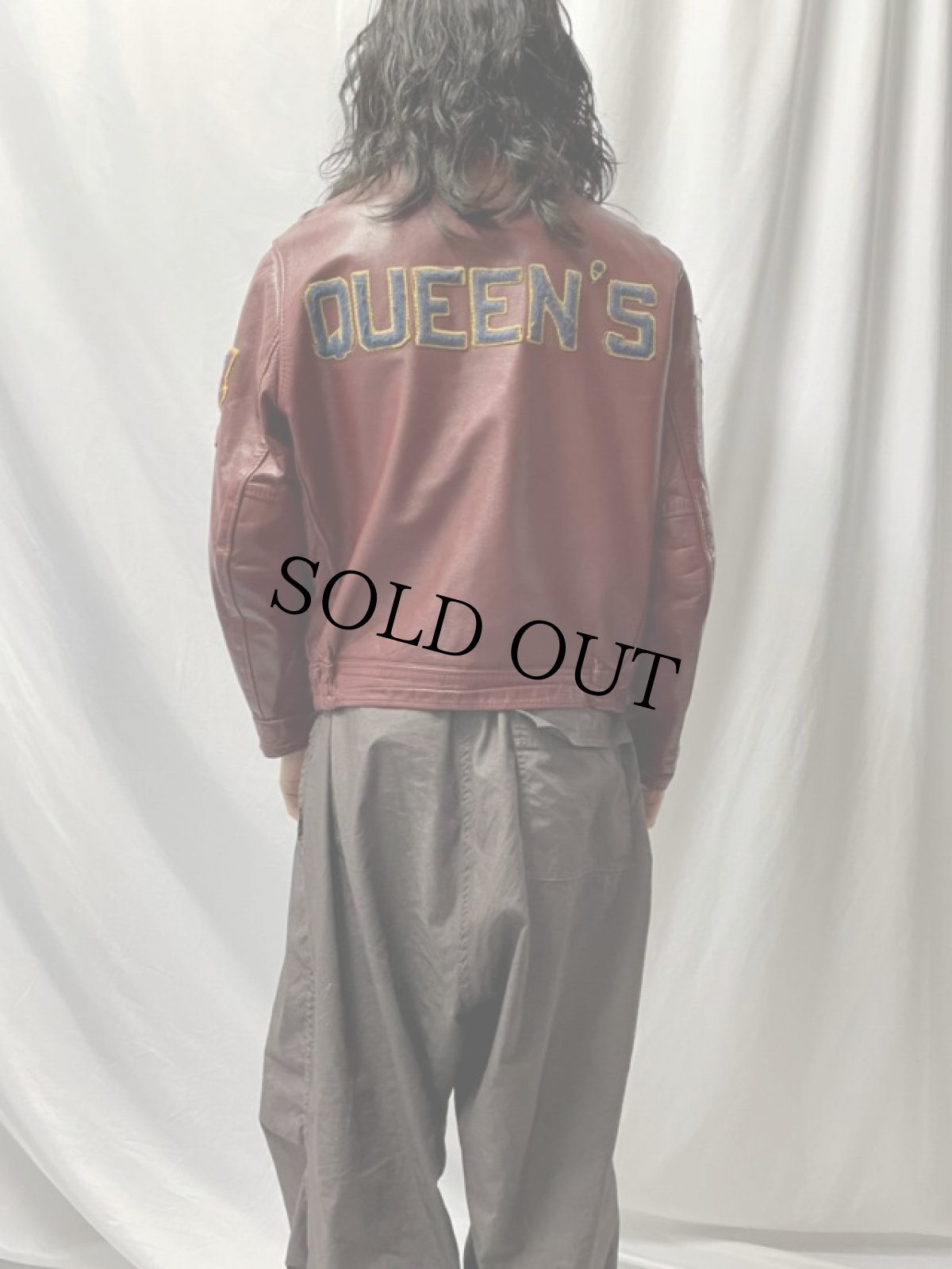 画像5: 70〜80's  "QUEEN'S" CANADA製 パッチ付き レザージャケット SIZE42 (5)