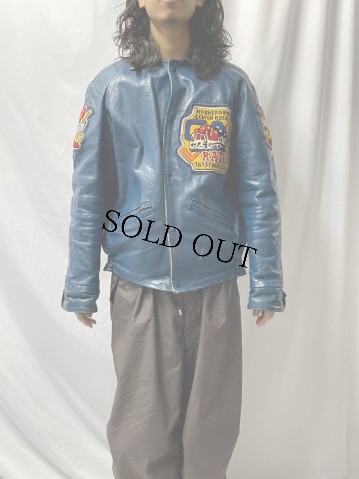 画像2: 70〜80's ROLLY SARAULT  パッチ付き レザージャケット (2)