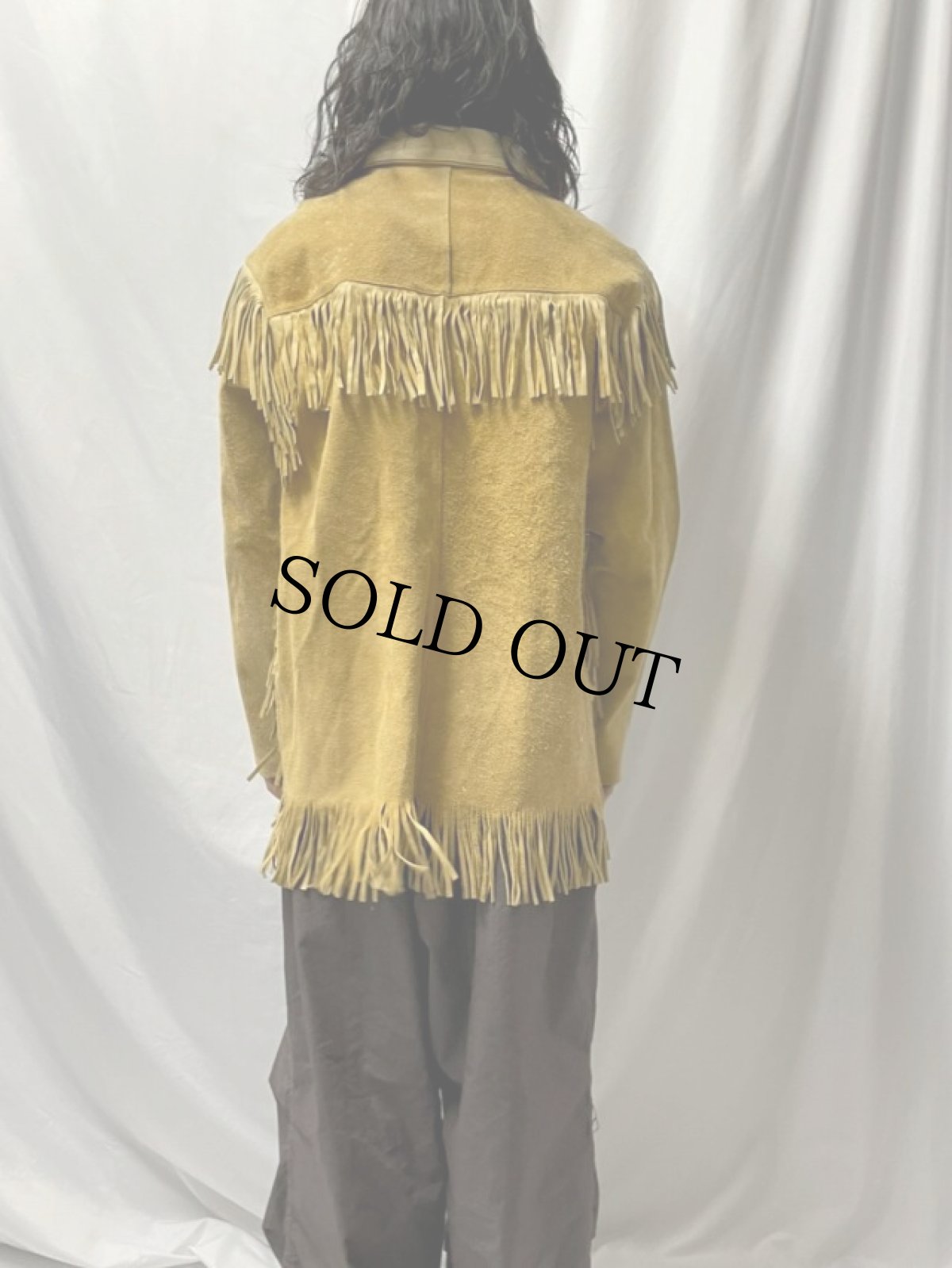 画像4: Du Sault フリンジデザイン スエードレザージャケット (4)