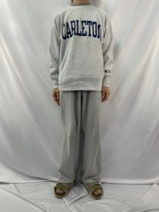 画像2: 90's Champion REVERSE WEAVE USA製 "CARLETON" プリントスウェット L (2)