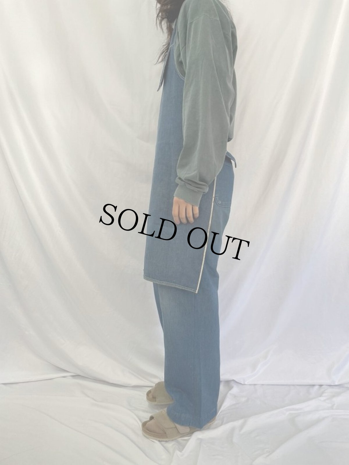 画像3: VINTAGE 耳付き デニムエプロン (3)