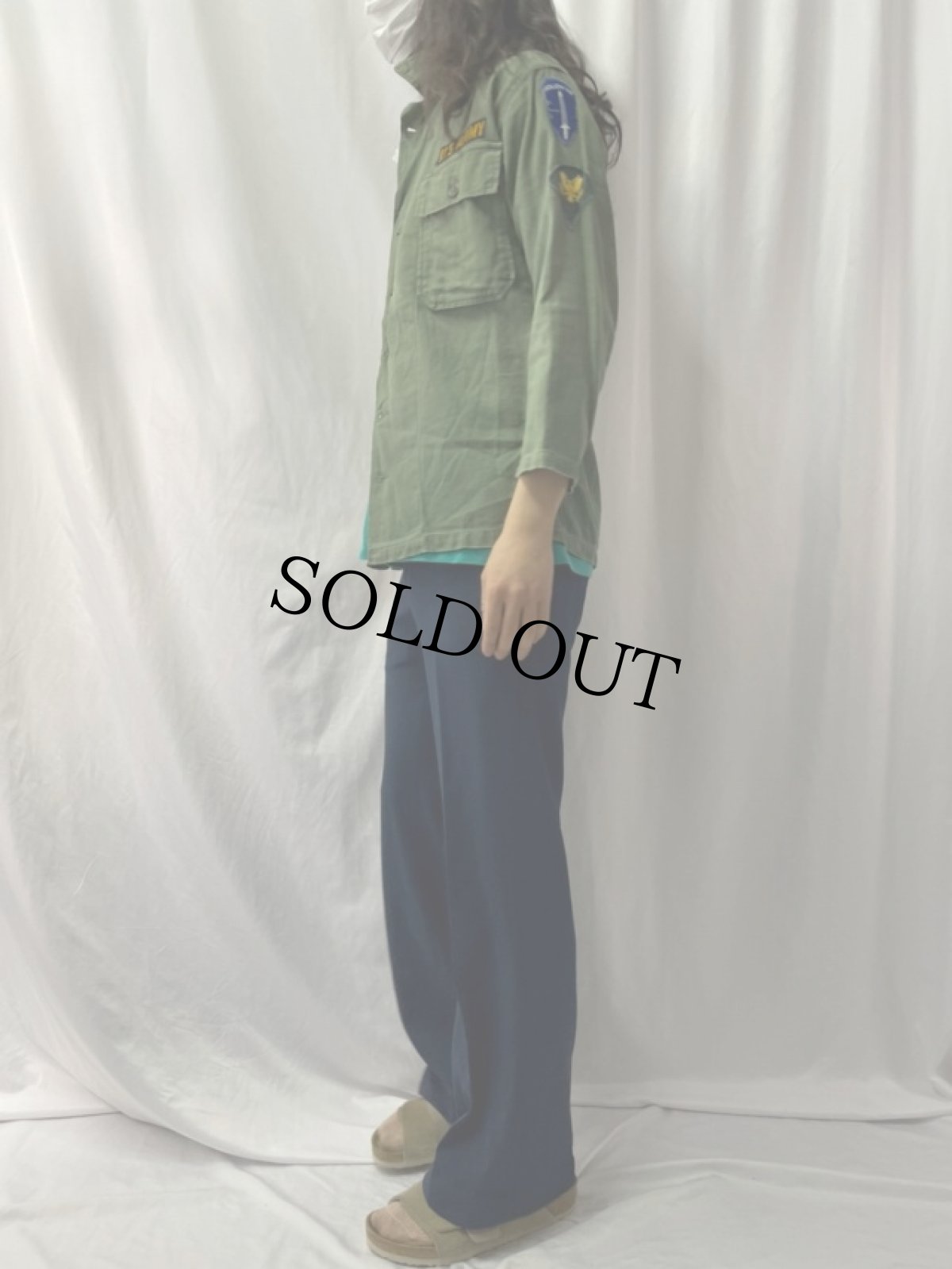 画像3: 60's U.S.ARMY パッチ付き ユーティリティシャツ 1st (3)