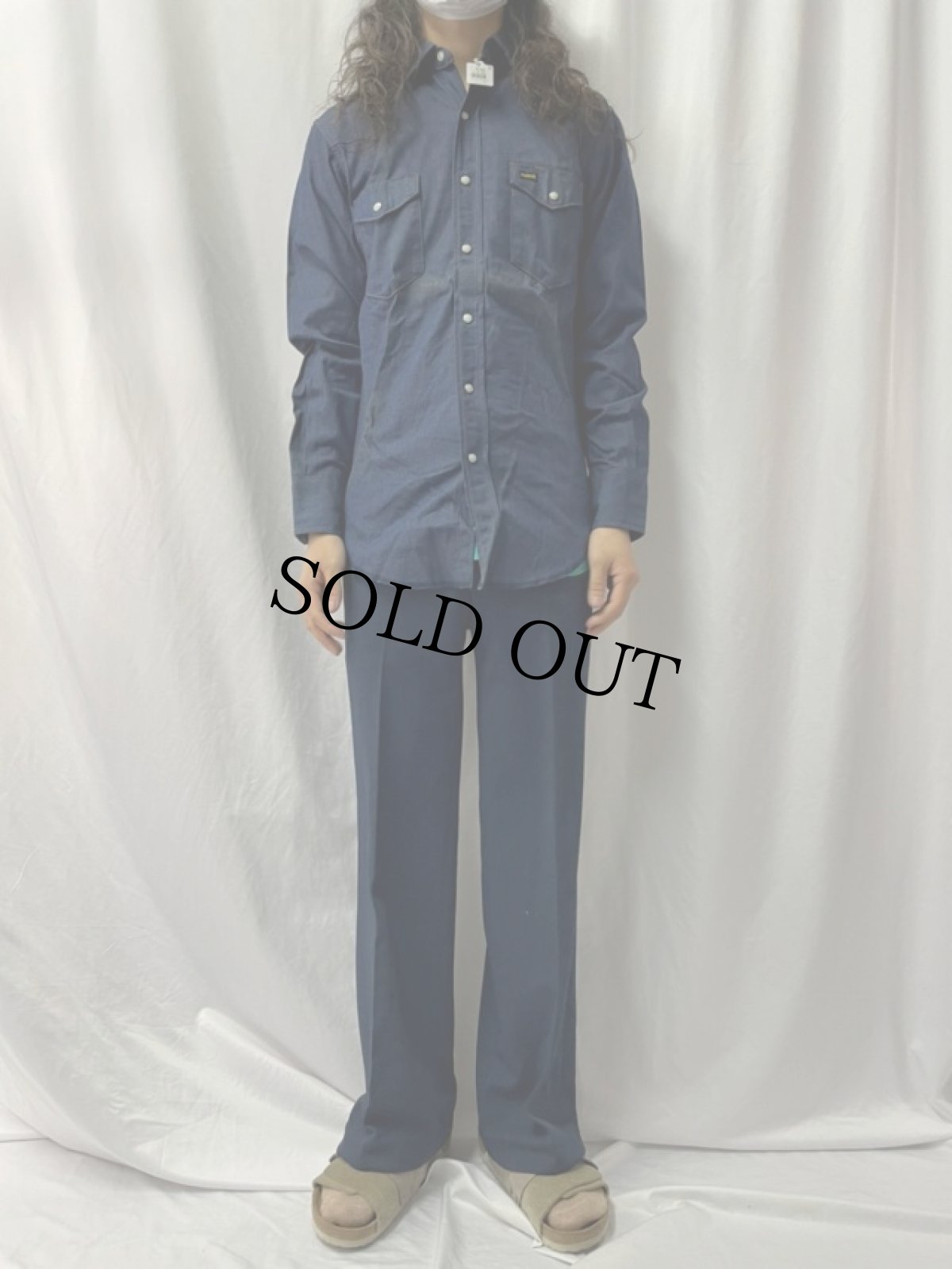 画像2: 80's MAVERICK USA製 デニムウエスタンシャツ 14 1/2-33 DEADSTOCK (2)