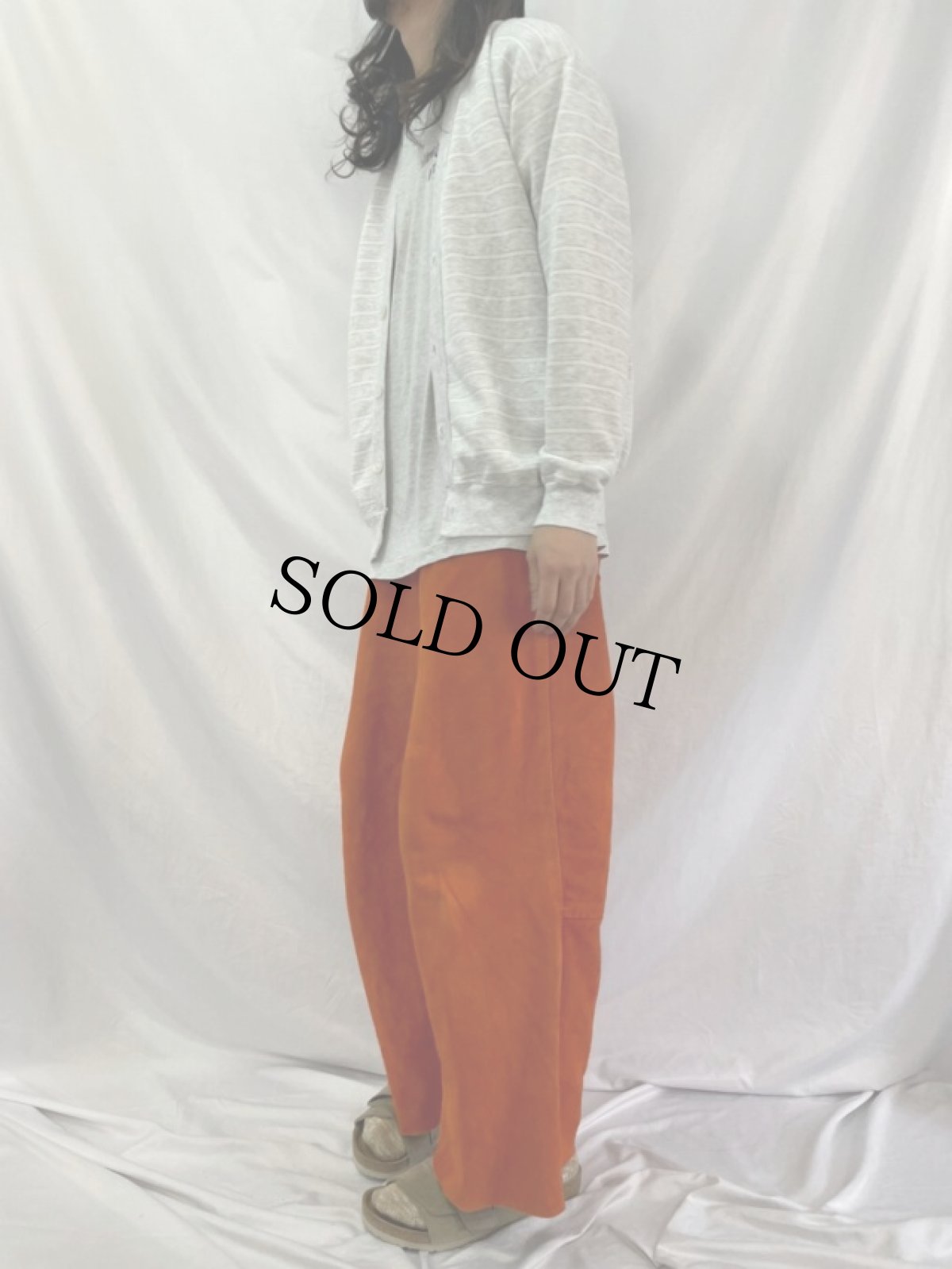 画像3: 90's American Sportswear USA製 ボーダー柄 スウェットカーディガン (3)