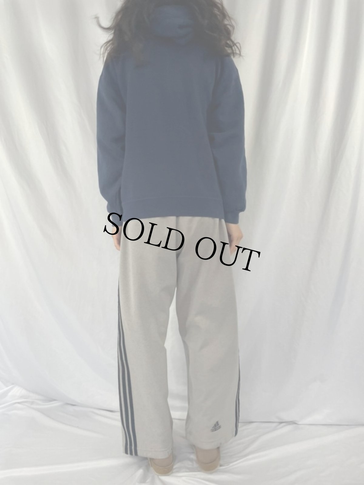 画像4: "NAVY" プリント ジップパーカー (4)