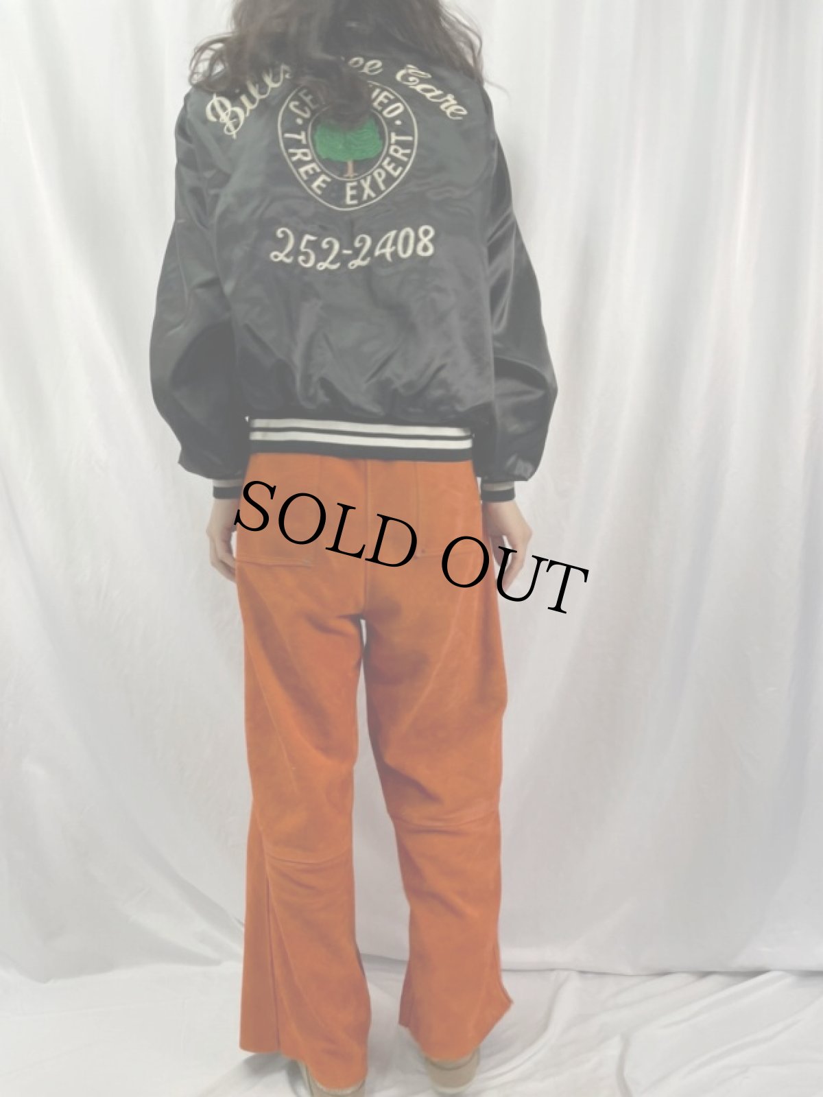 画像4: 70〜80's Pla-Jac USA製 チェーン刺繍 ナイロンスタジャン XL (4)