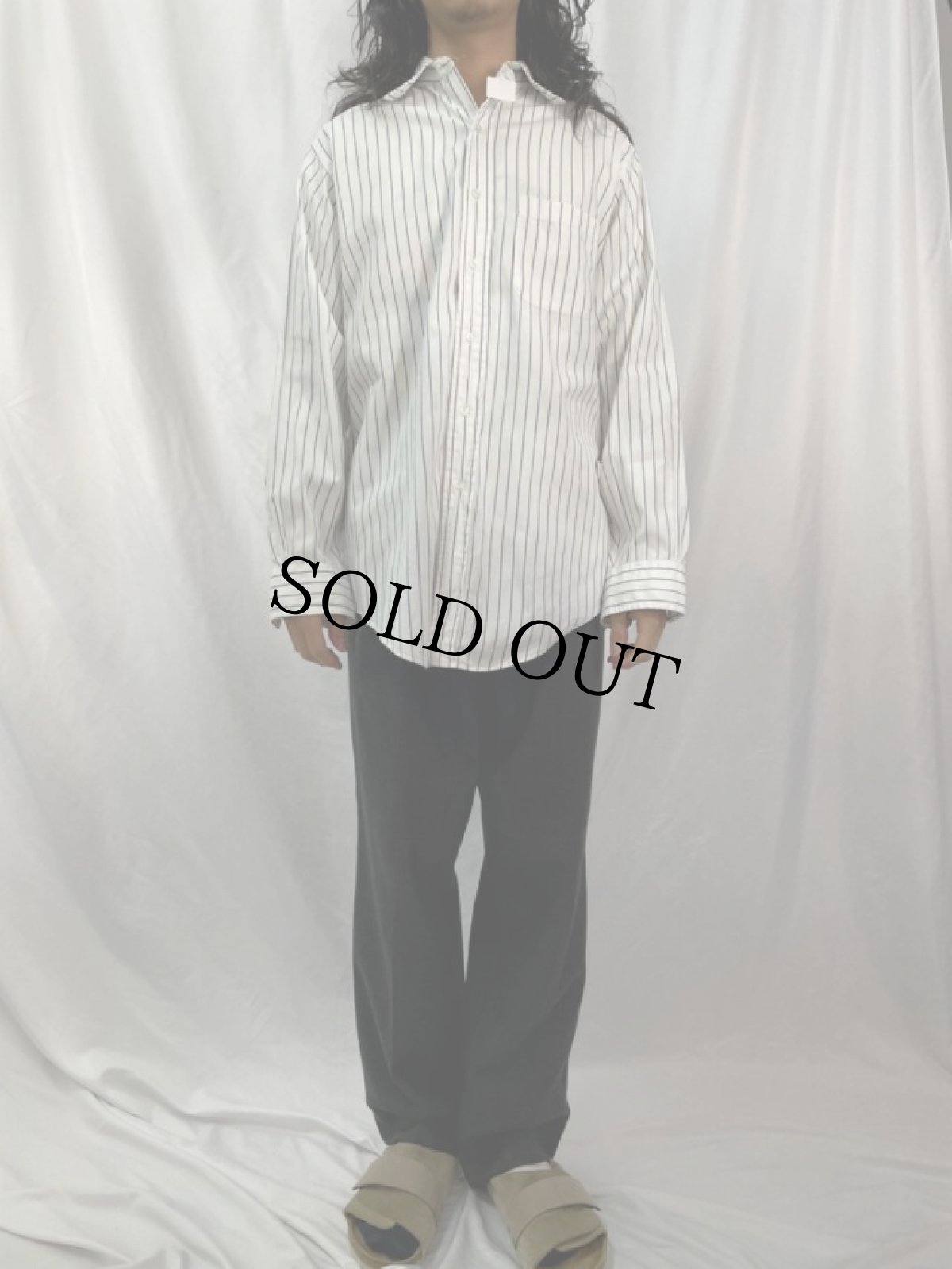 画像2: Brooks Brothers USA製 ストライプ柄 コットンシャツ 15-3 (2)