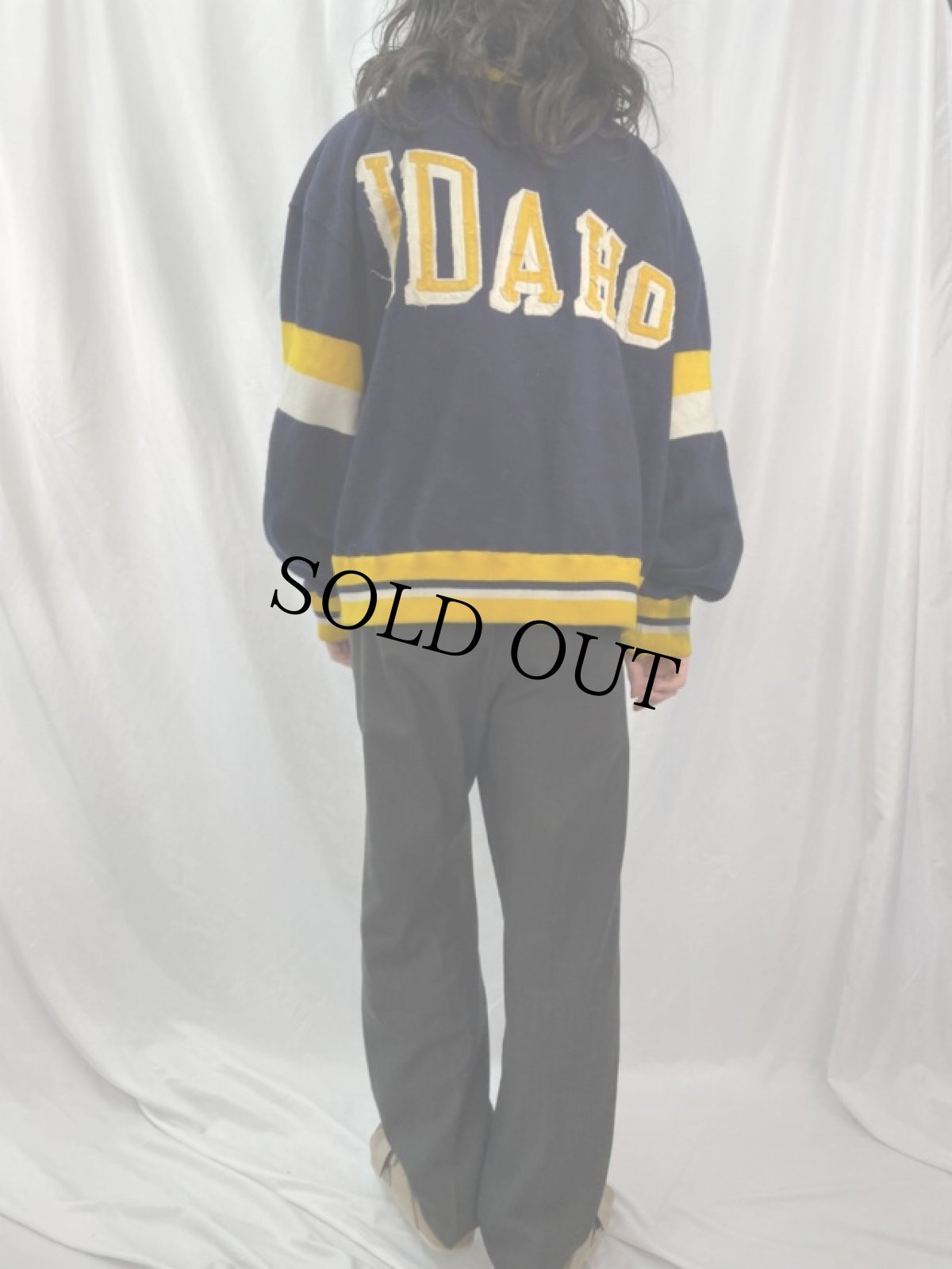 画像4: 50's CALDWELL SAND-KNIT "IDAHO" スタジャン 46 (4)