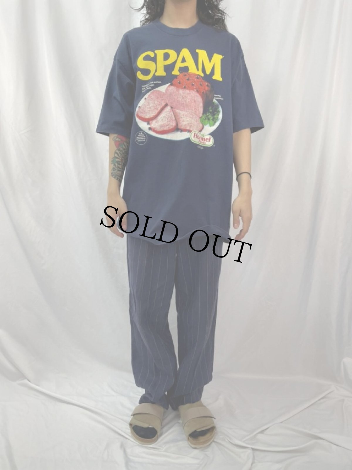 画像2: 90's SPAM USA製 プリントTシャツ XXL (2)