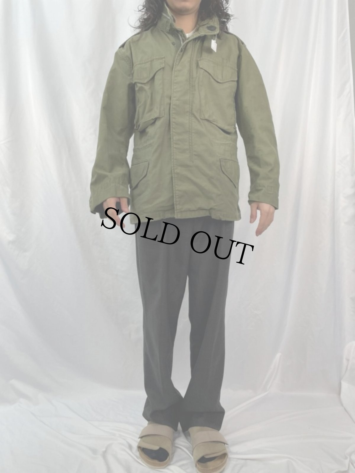 画像2: 60's U.S.ARMY M-65 Field Jacket 2nd グレーライナー SHORT SMALL (2)