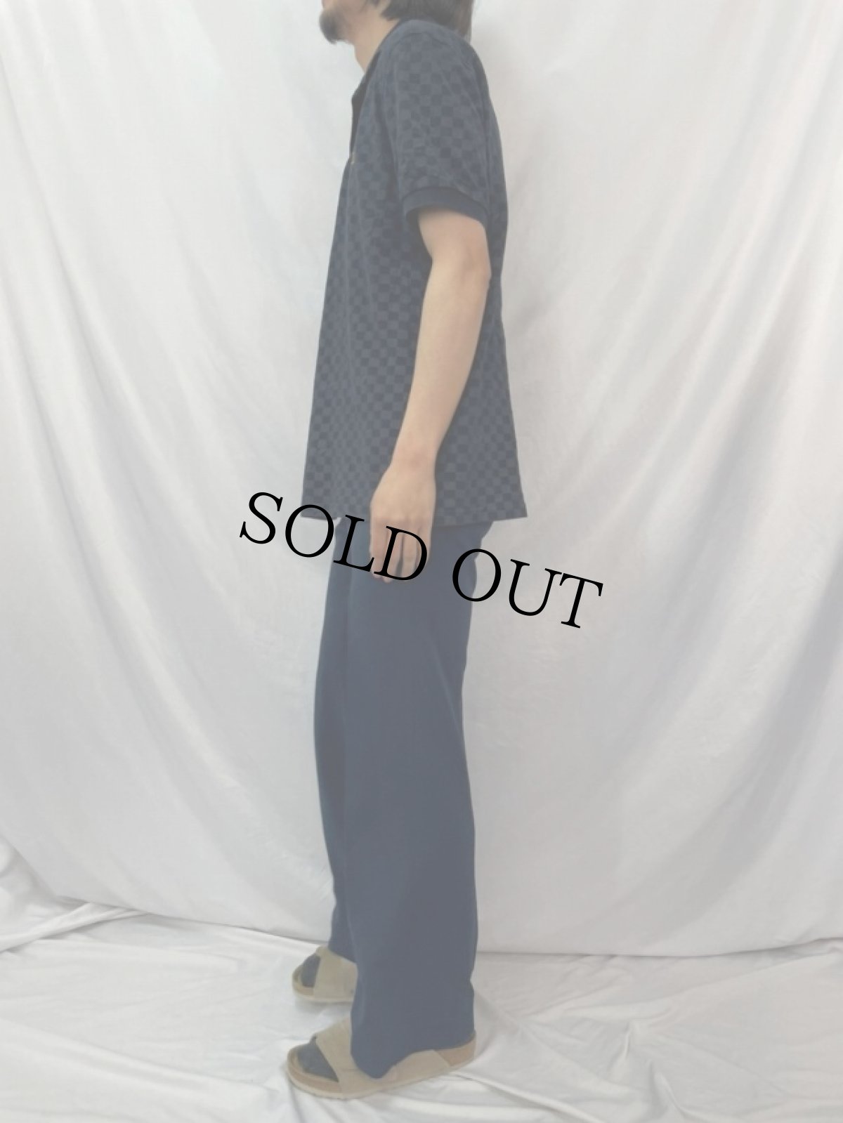 画像3: ブート LOUIS VUITTON "ダミエ" ロゴ刺繍 ポロシャツ XXL (3)