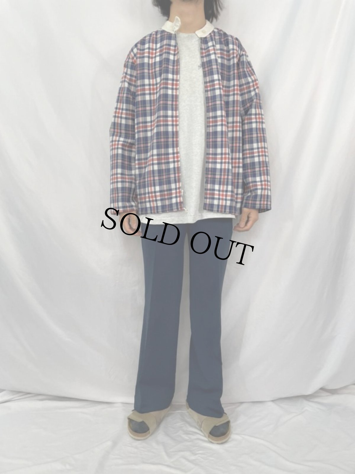 画像2: 70〜80's Catarina チェック柄 ジップジャケット L (2)