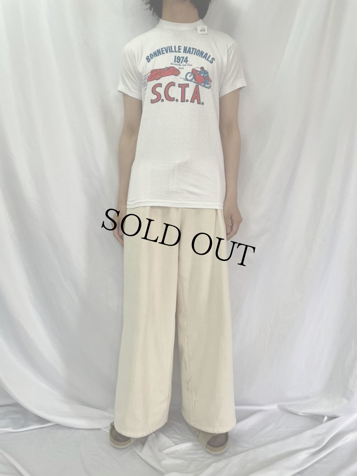 画像2: 70's "BONNEVILLE NATIONALS 1974" プリントTシャツ (2)