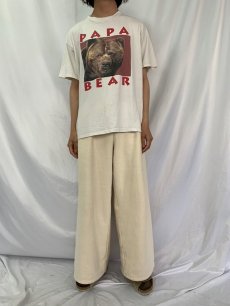 画像2: 90's PAPA BEAR くまプリントTシャツ XL (2)