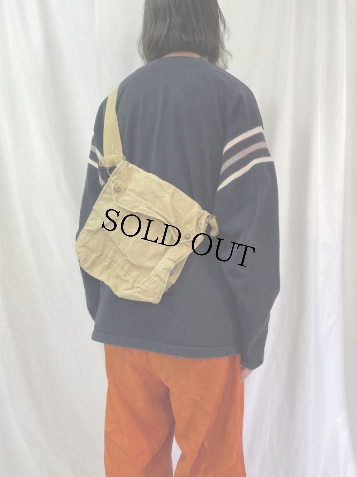 画像2: 40's イギリス軍 ガスマスクバッグ (2)