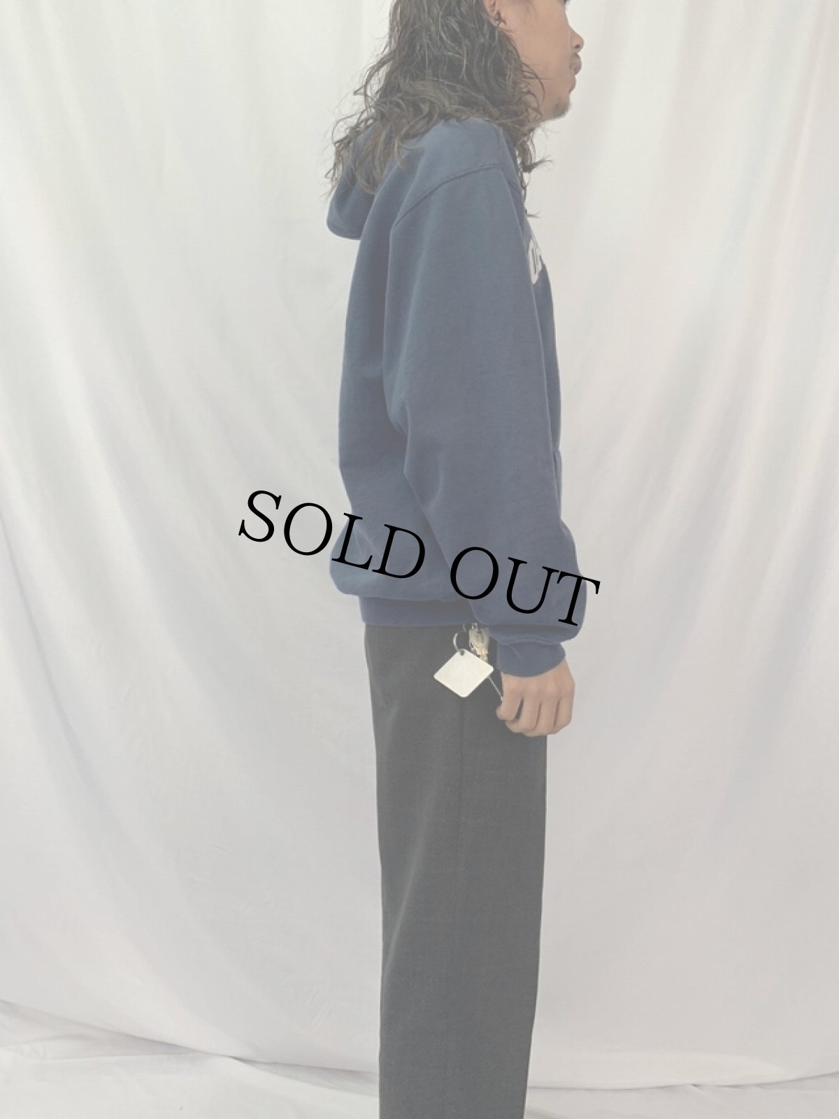 画像3: 90's COAST GUARD USA製 スウェットフーディー S (3)