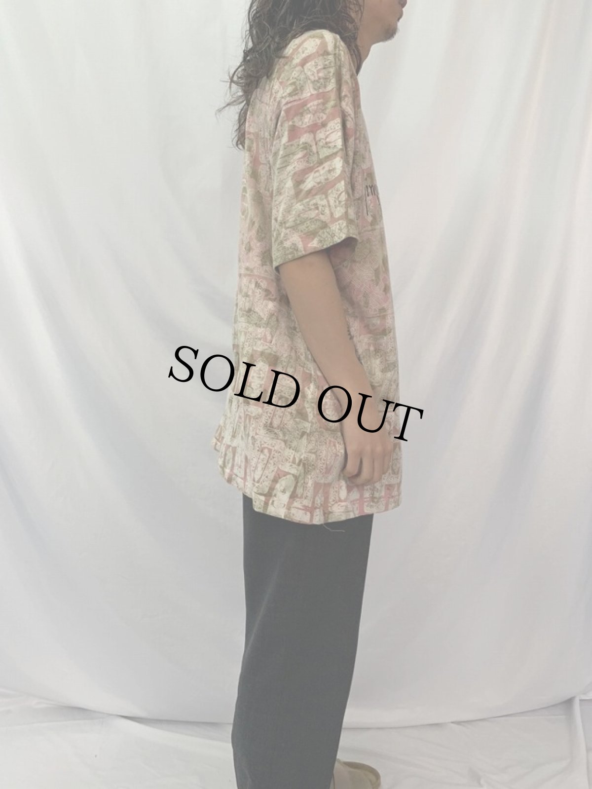 画像3: 90's Jimmy Page & Robert Plan 総柄 ミュージシャンTシャツ (3)