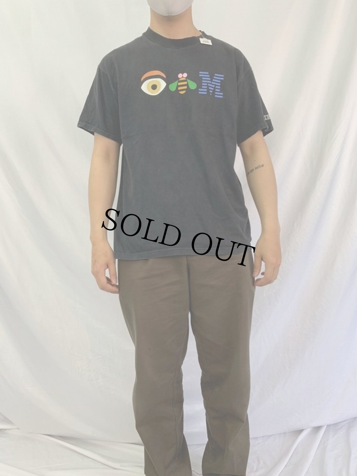 画像2: IBM イラストプリント 企業Tシャツ L (2)