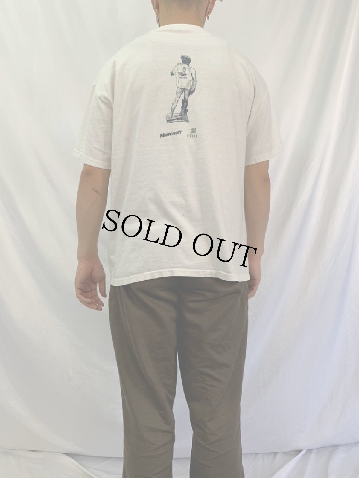 画像4: 90's Microsoft "Shop Naked" コンピューター企業Tシャツ XL (4)