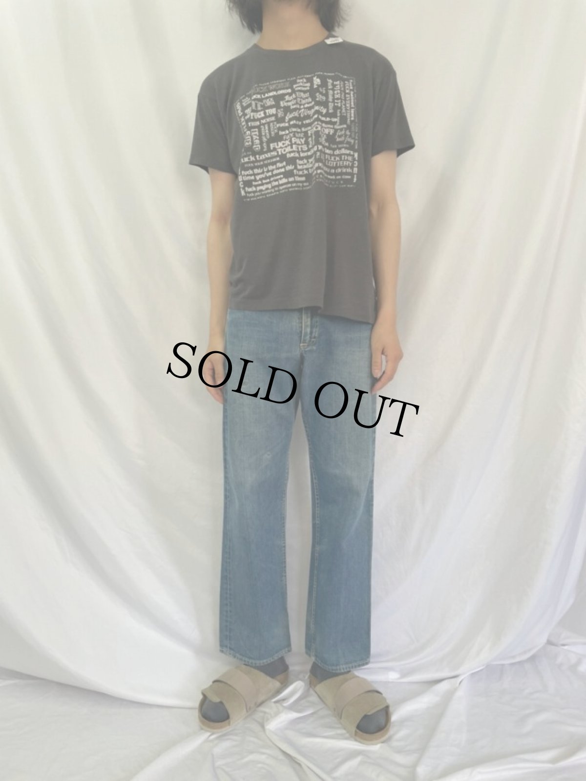 画像2: 70's Lee 101Z USA製 サイド黒 デニムパンツ W30 (2)