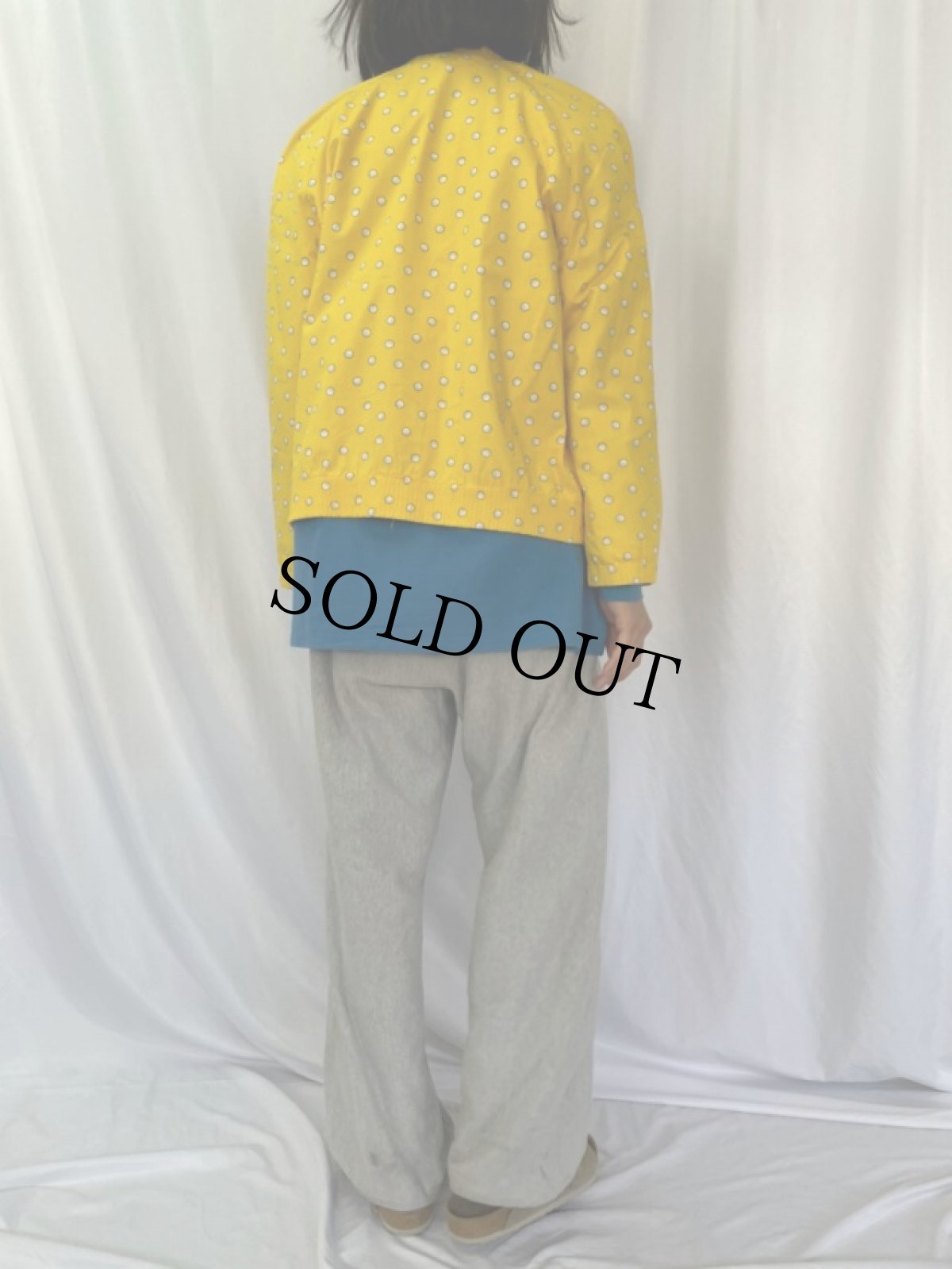 画像4: 80〜90's IZOD LACOSTE ゴルフボール柄 コットンスウィングトップ M (4)