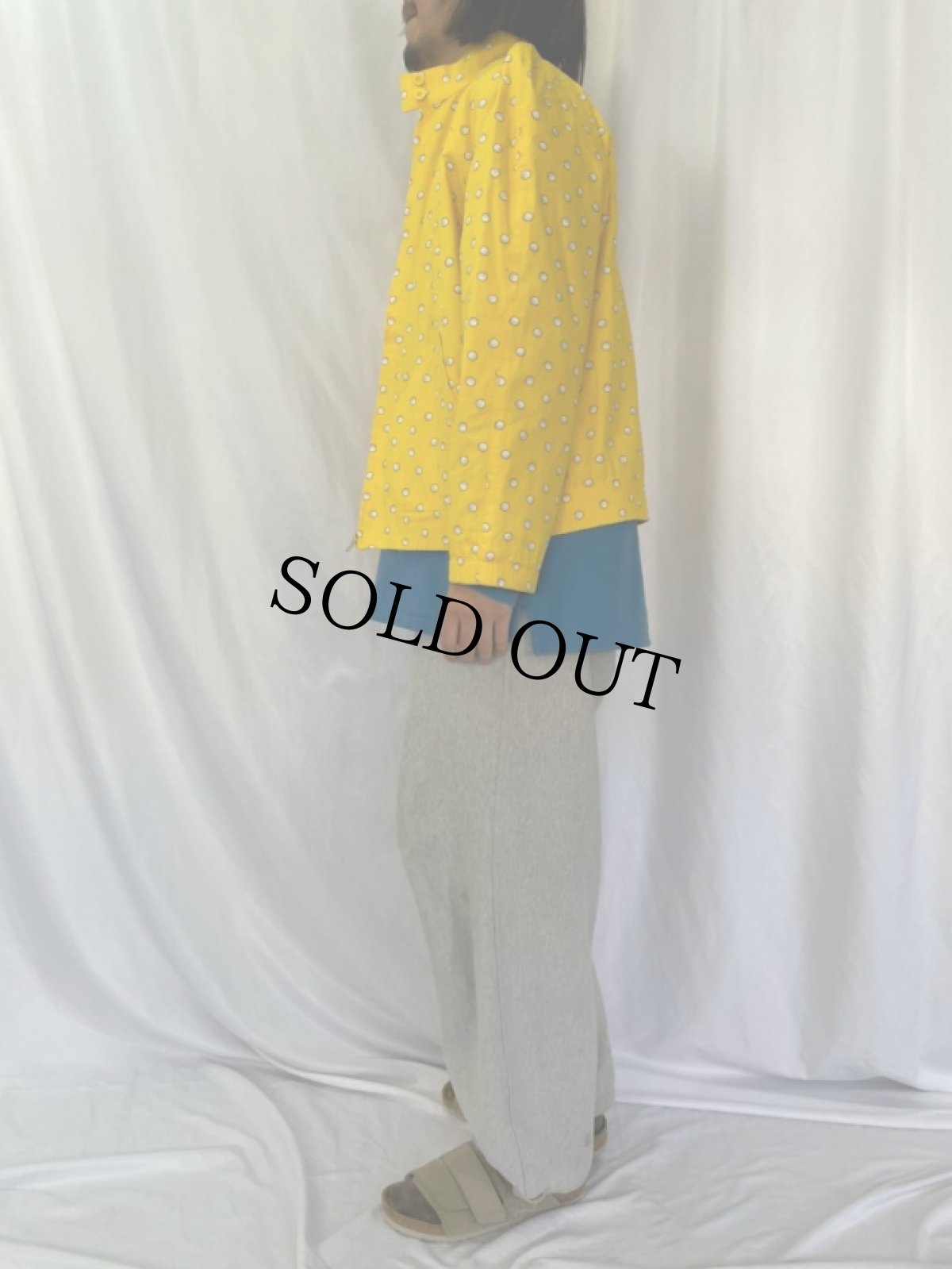 画像3: 80〜90's IZOD LACOSTE ゴルフボール柄 コットンスウィングトップ M (3)