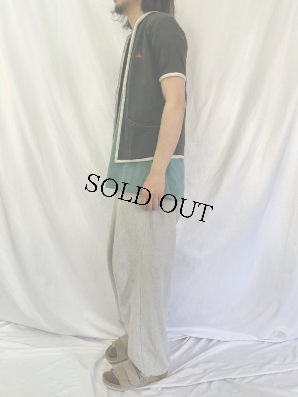 画像3: 50's jantzen USA製 半袖ジップスウェット M (3)