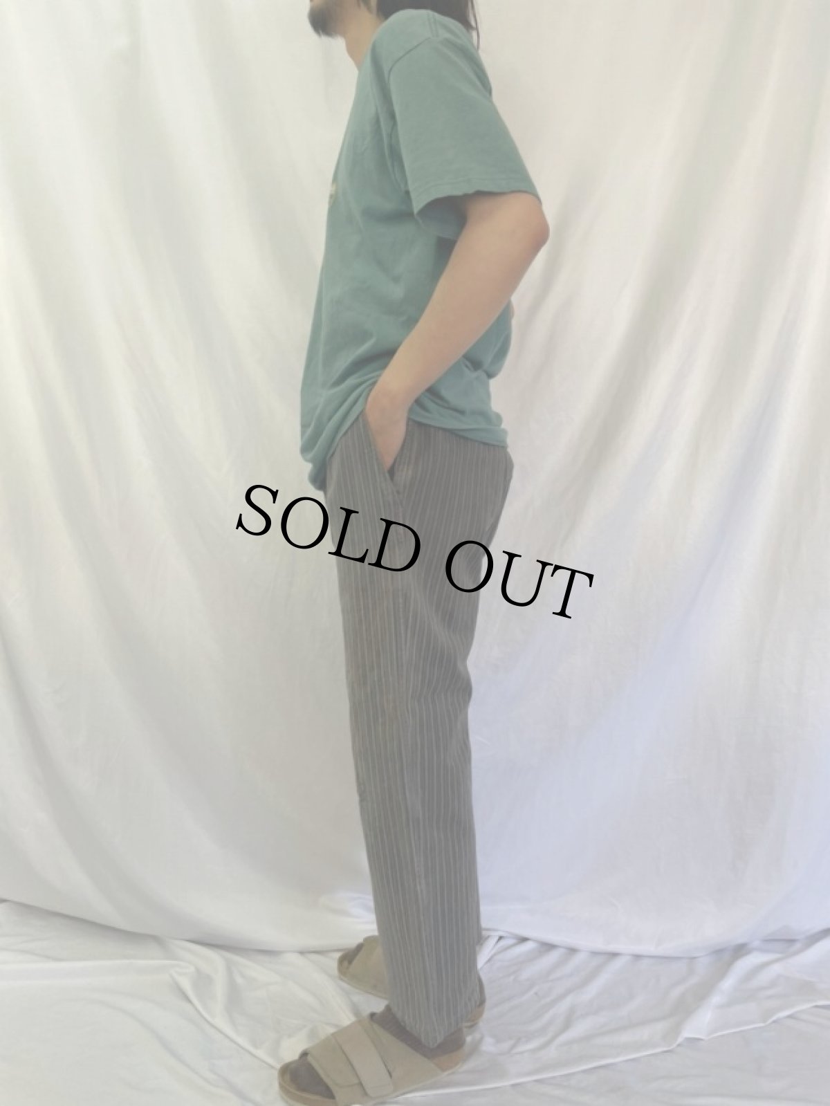 画像3: 40〜50's DUMONT D'URVILLE ストライプ柄 ワークパンツ W36 (3)