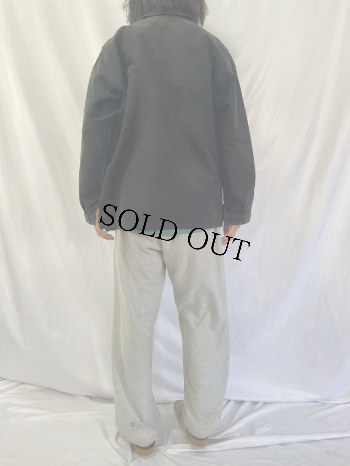 画像4: ADOLPHE LAFONT ブラックモールスキン ワークジャケット (4)