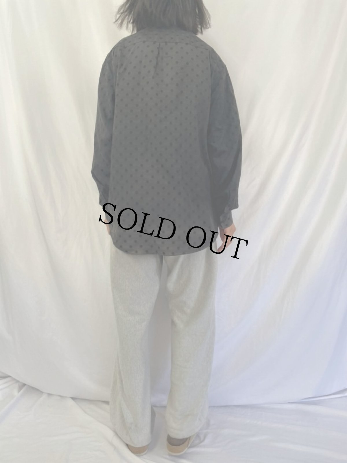 画像4: ドット柄 ボタンダウンシャツ XL (4)