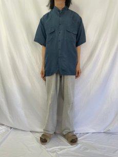 画像2: masako シルクバンドカラーシャツ L (2)