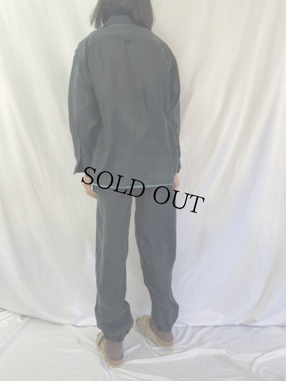 画像4: LEENA STUDIO シルク シャツ＆パンツ SETUP M (4)