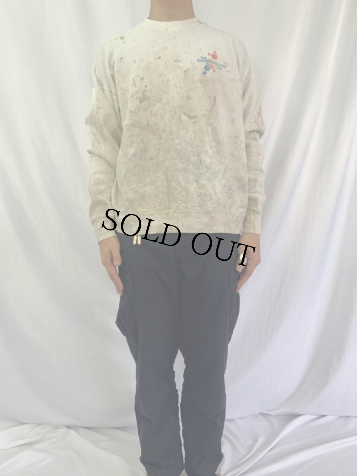 画像2: COVER THE EARTH ペンキペイント スウェット XL (2)