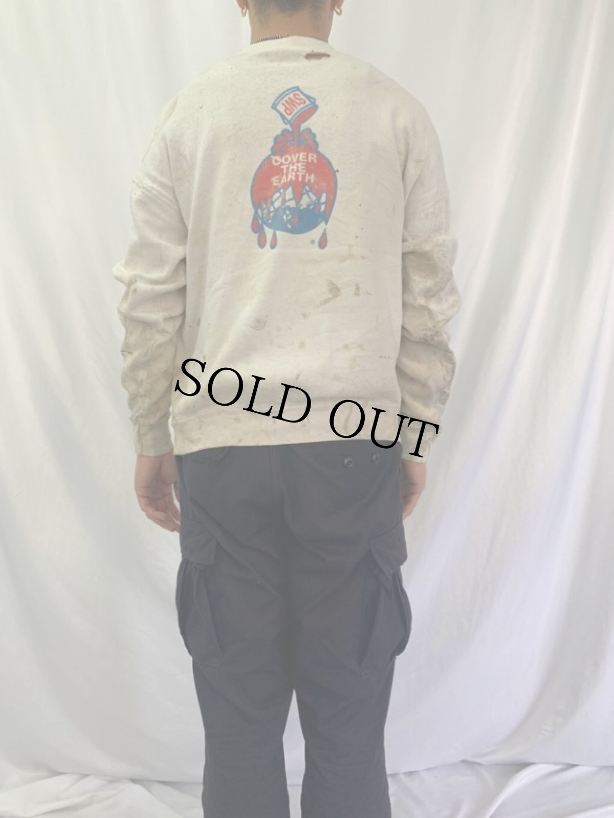 画像4: COVER THE EARTH ペンキペイント スウェット XL (4)