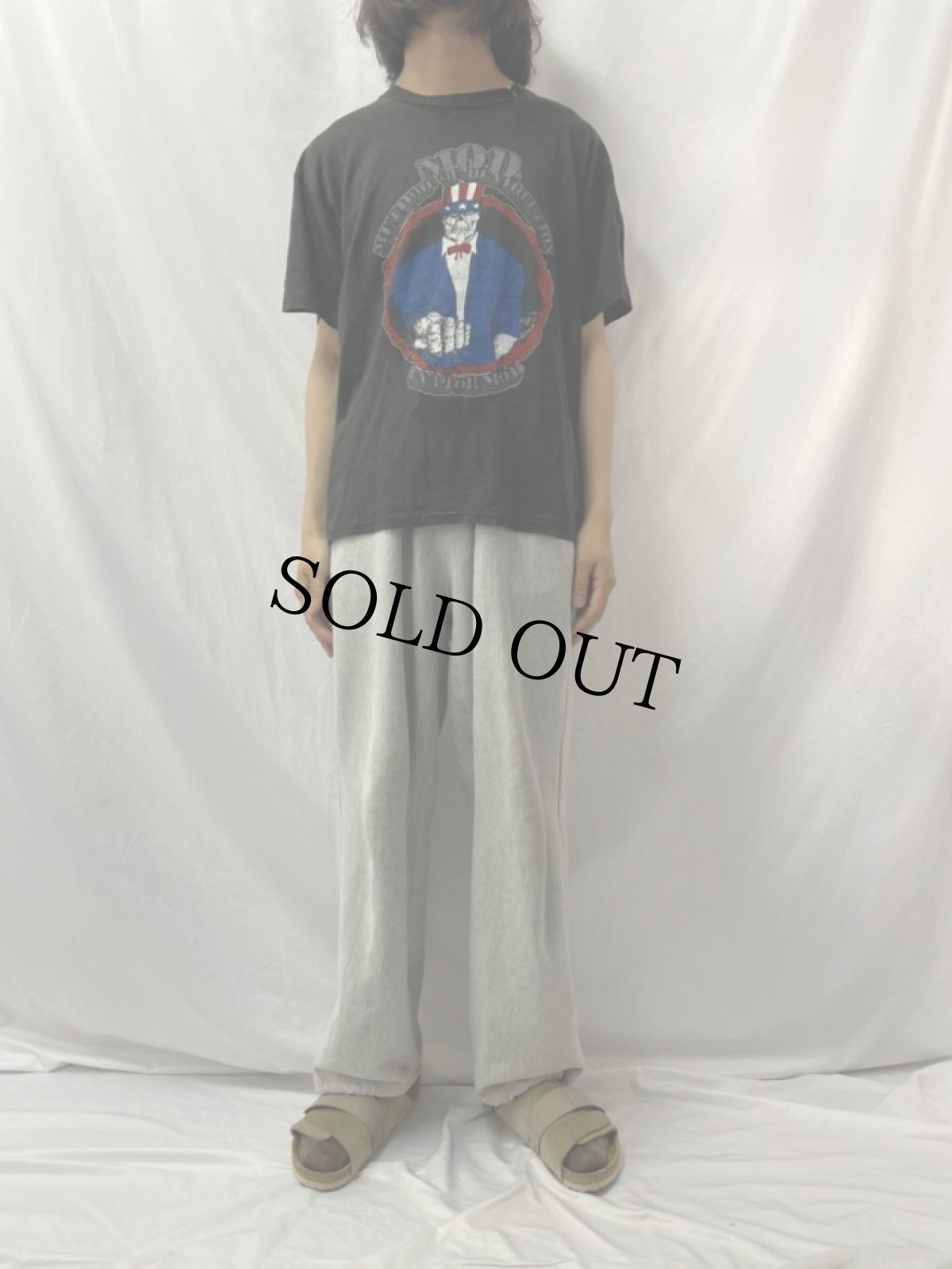 画像2: 80's M.O.D. USA製 "U.S.A. FOR MOD" スラッシュメタルバンドTシャツ XL (2)