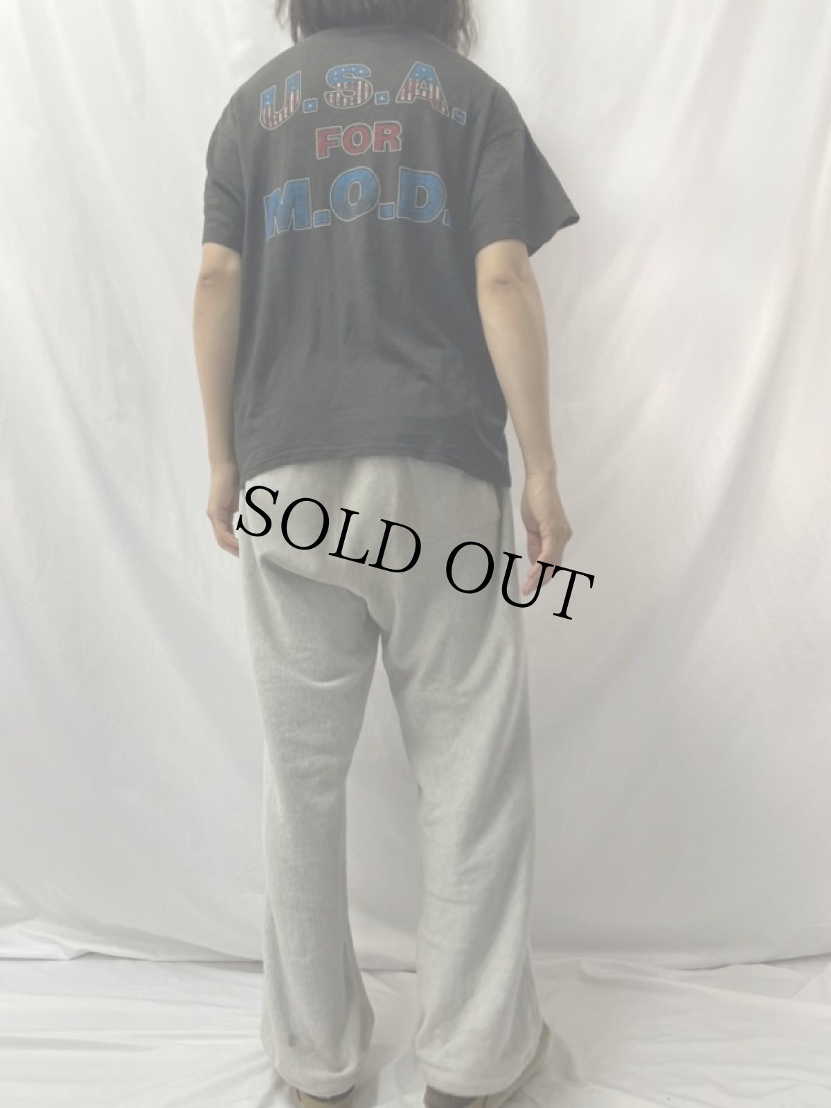 画像4: 80's M.O.D. USA製 "U.S.A. FOR MOD" スラッシュメタルバンドTシャツ XL (4)